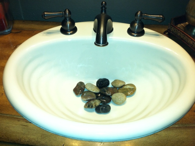 Dixie Of All Trades Warm Up Your Sink Area With Rocks - Why Put Rocks In The Bathroom Sink