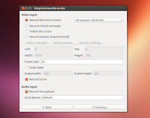 SimpleScreenRecorder in Ubuntu 13.04 Raring