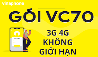 Lên mạng Không giới hạn với Gói VC70 Vinaphone