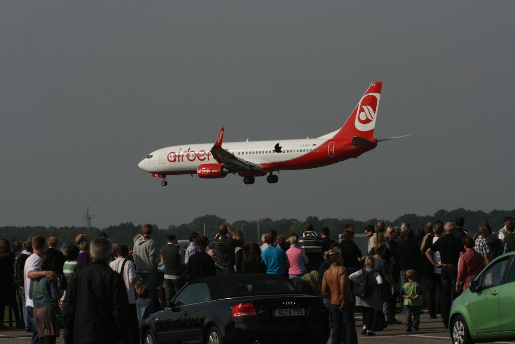 Air Berlin ist mit den B737 ein häufiger Gast in Hamburg