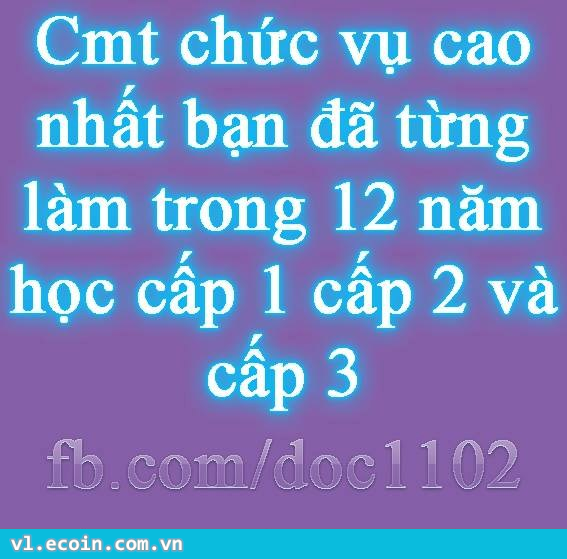 Mình làm lớp phó ... văn thể :)) Mình làm lớp phó ... văn thể :))