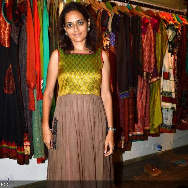 Designer Priyadarshi Rao poses solo during her collection preview, held at Atosa, in Mumbai, on October 11, 2013. (Pic: Viral Bhayani)
