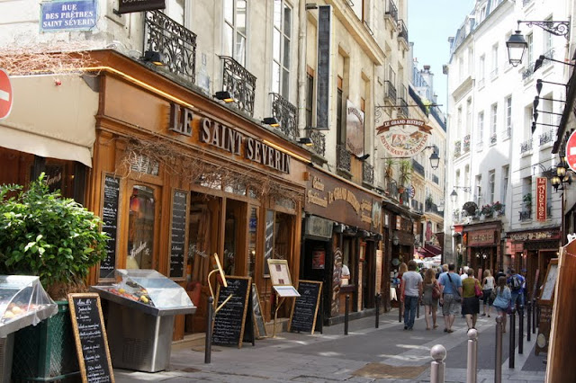 Латинский квартал в Париже - ресторанная улочка - Маршрут по Латинскому кварталу в Париже