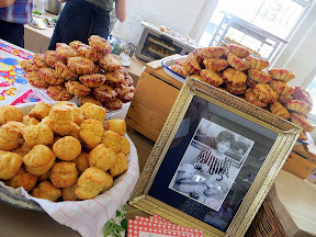 Portland Monthly's Country Brunch 2013, Kate McMillen of Lauretta Jean's showcased their bounty of baked goods all over their station, and it was hard to resist picking up an extra biscuit.