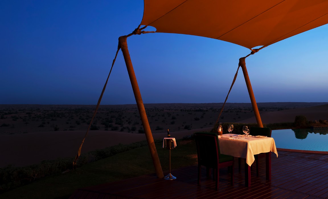 Al Diwaan restaurant at Al Maha Desert Resort in Dubai desert
