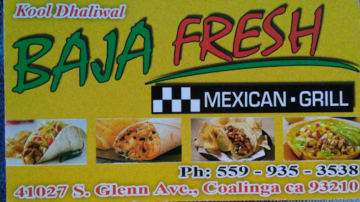 Mexican Restaurant «Baja Fresh Mexican Grill», reviews and photos, 41027 S Glenn Ave, Coalinga, CA 93210, USA