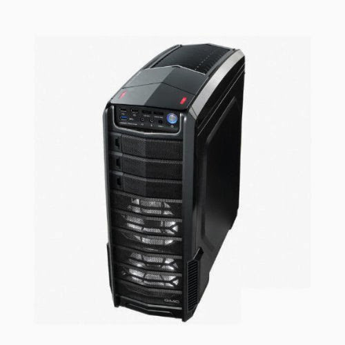  GMC V1000 Phantom Black ATX Computer Case Power Cooling (no power) for gaming pc