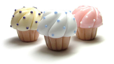 Lampwork Glass Cupcake Beads For Japan