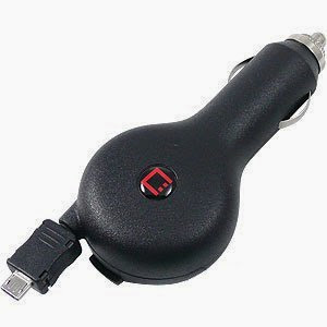  Retractable Car Charger for Motorola ATRIX 4G, DROID X2, DROID 2, DROID Pro, Citrus