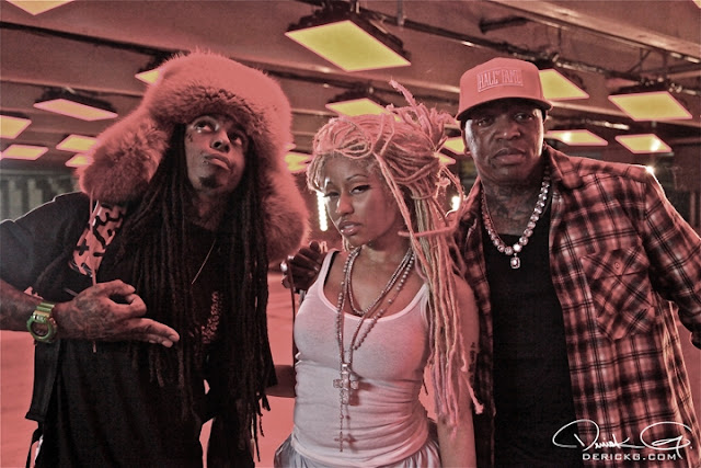 Foto do Lil Wayne, Nicki Minaj e Birdman
