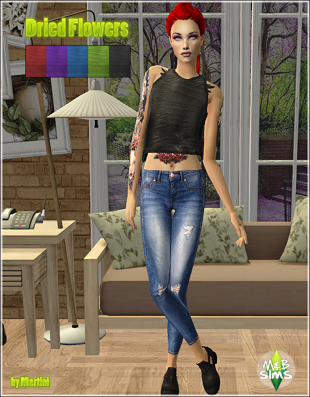 sims -  The Sims 2. Женская одежда: повседневная. Часть 3. - Страница 41 Dried%2BFlowers