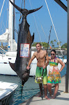 Ethan and Kara Taub from Chicago 428.5 lb Blue Marlin and 18lb Mahi Mahi!  A great day in the water!  10/01/10