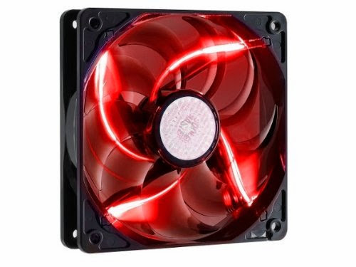  Cooler Master SickleFlow 120 - Sleeve Bearing 120mm Red LED Silent Fan for Computer Cases, CPU Coolers, and Radiators