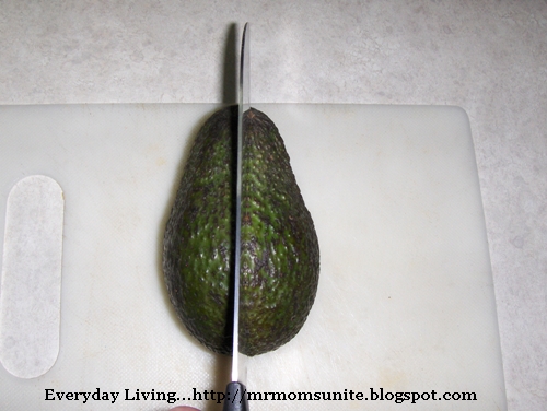 photo of cutting the avocado