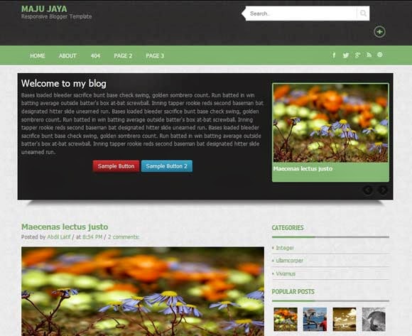 Maju Jaya Blogger Template Maju Jaya free Blogger template download