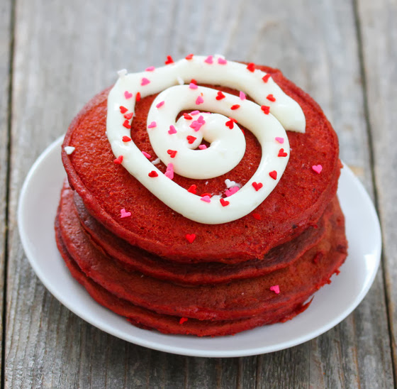 photo of Red Velvet Pancakes with cream cheese