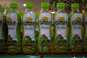 bottles of Vietnamese Vfresh artichoke juice