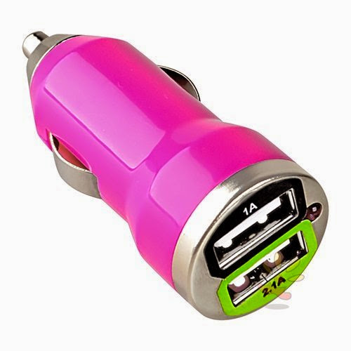  Everydaysource Compatible with Hot Pink Universal Dual USB Mini Car Charger Adapter