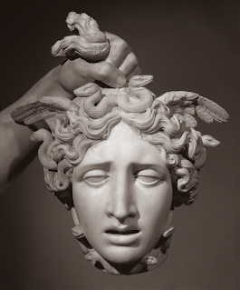 Detail of Medusa's head from Antonio Canova's statue of Perseus
