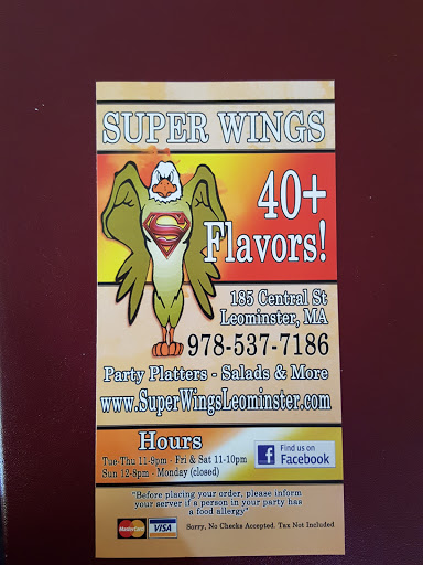 Restaurant «Super Wings», reviews and photos, 185 Central St, Leominster, MA 01453, USA
