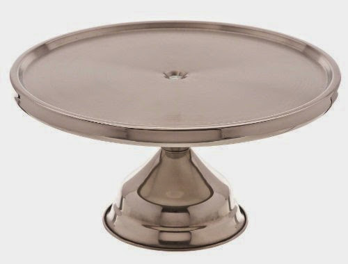 Browne Foodservice 0136U Stainless Steel Cake Stand, 12-Inch (Case of 4)