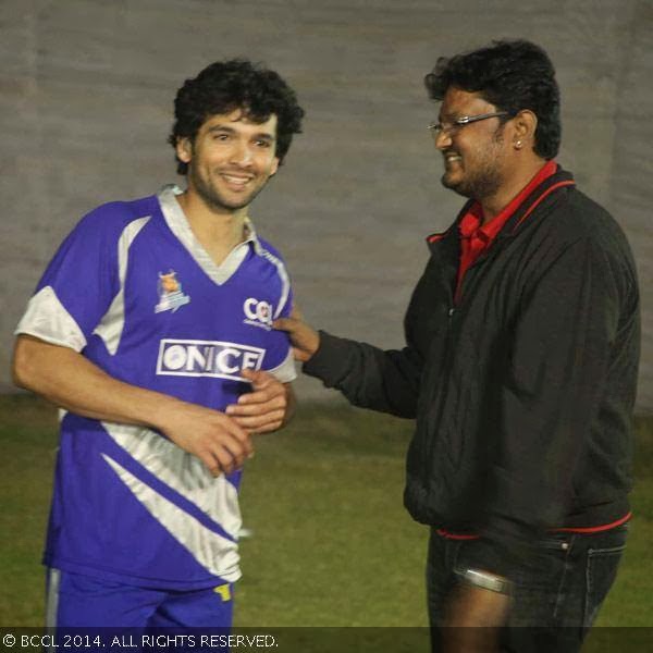 Diganth and Dhinakar during a practice session at the Mahadevpura Aditya Grounds in Bangalore. 