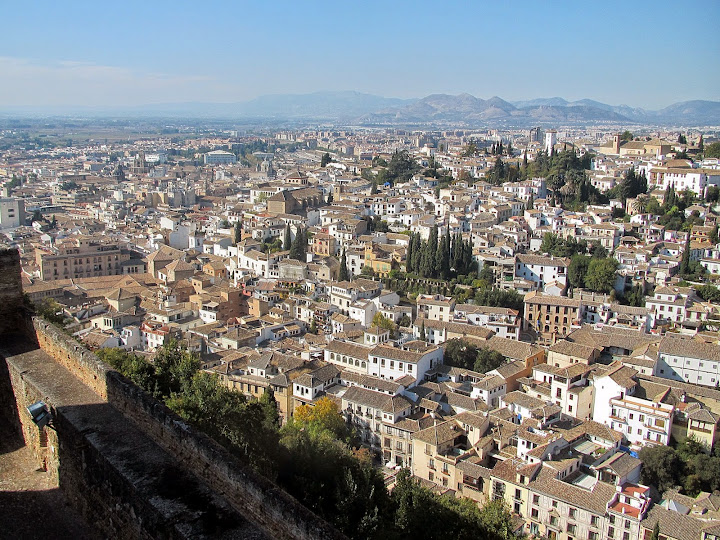 Ruta por Andalucía. Vistas de Granada desde la Alhambra