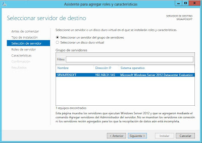 Instalar rol de Servicios de dominio de Active Directory en Windows Server 2012