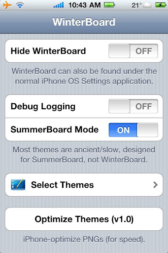 Những ứng dụng hay nhất trên cydia dành cho Iphone WinterBoard