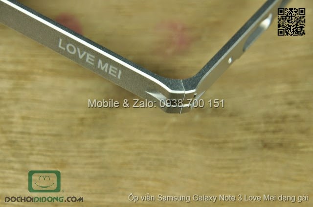 Ốp viền Samsung Galaxy Note 3 Love Mei dạng gài