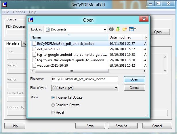 BeCyPDFMetadata running 1