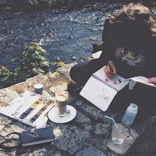 Watercolor%20Field%20Journal%20%2C%20Art%20Journaling%20with%20Milliande%20%2C%20Sketchbook%20Peeks