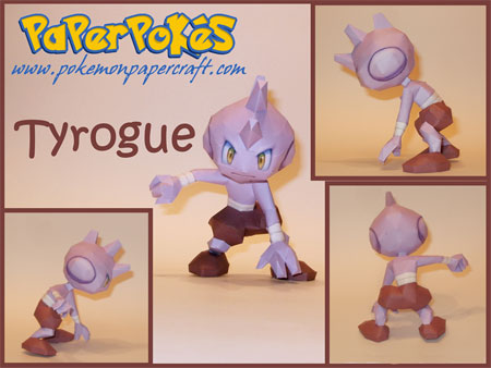 Pokemon Tyrouge Papercraft