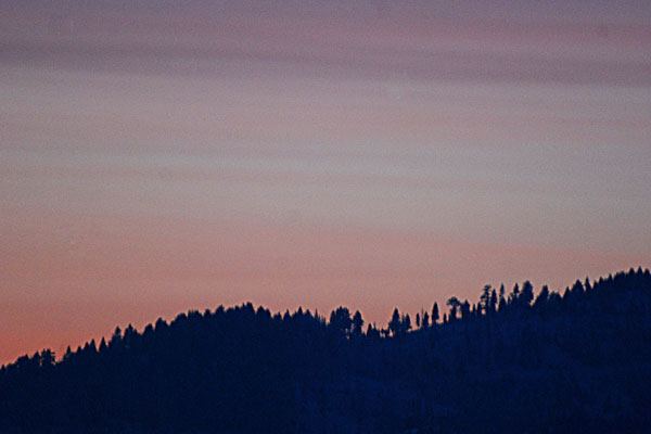ridgeline behind the parents house