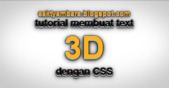 Contoh Membuat Text 3D dengan CSS