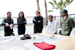 5 de Noviembre de 2012. Parque Cultural de Valparaíso, Chile. Francois Hebel con los alumnos de la residencia del FIFV 2012.