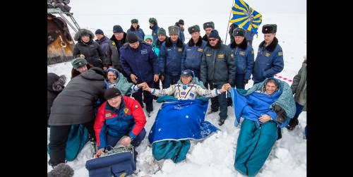 Olympic Torch Carrying Space Station Crew Returns Safely To Earth Amid Bad Weather