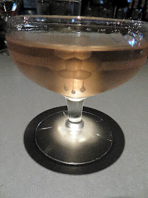 Sleight of Hand cocktail with pisco lillet rose, pamplemousse, flamed negroni mist, Imperial PDX, Vitaly Paley
