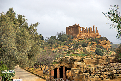 Agrigento - Blick auf den Hera-Tempel.