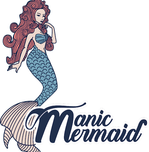 Manic Mermaid - a (not boring) Art Gallery logo