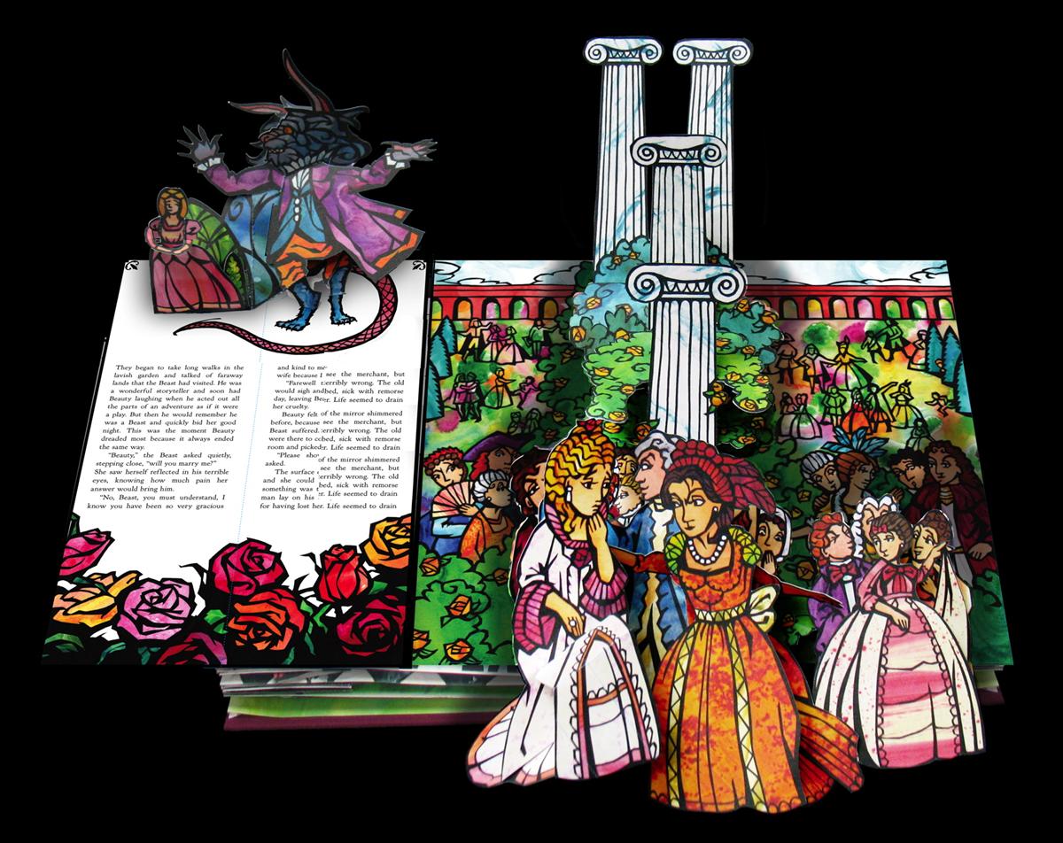 Beauty & the Beast: A Pop-up Book of the Classic Fairy Tale by Robert S...
