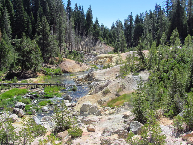 downstream there are more hydrothermal features