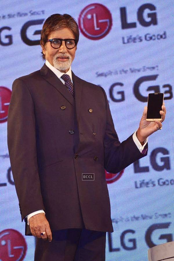 Amitabh Bachchan during the launch of smart phone LG G3, in Mumbai, on July 21, 2014. (Pic: Viral Bhayani)