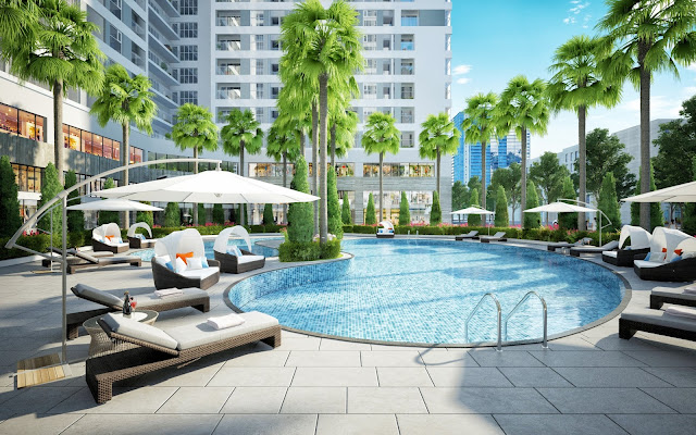 Tiện ích bể bơi tại Rivera Park Hà Nội