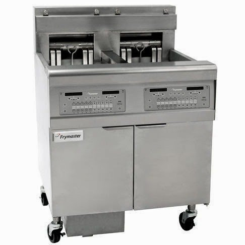  480/3 Frymaster FPEL417-2RC Electric Floor Fryer with Three Full Left Frypots / One Right Split Pot