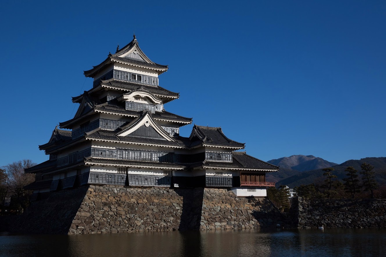 Япония зимой. Замки Японии. Замок в Matsumoto. Городок Narai и утренний  Nagano.