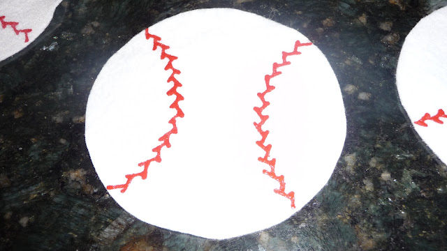 How to make Baseball shapes from felt - How to Make a Team Banner Out of Felt - Blue Susan Makes