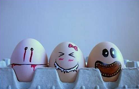 Tạo biểu tượng vui cho những quả trứng