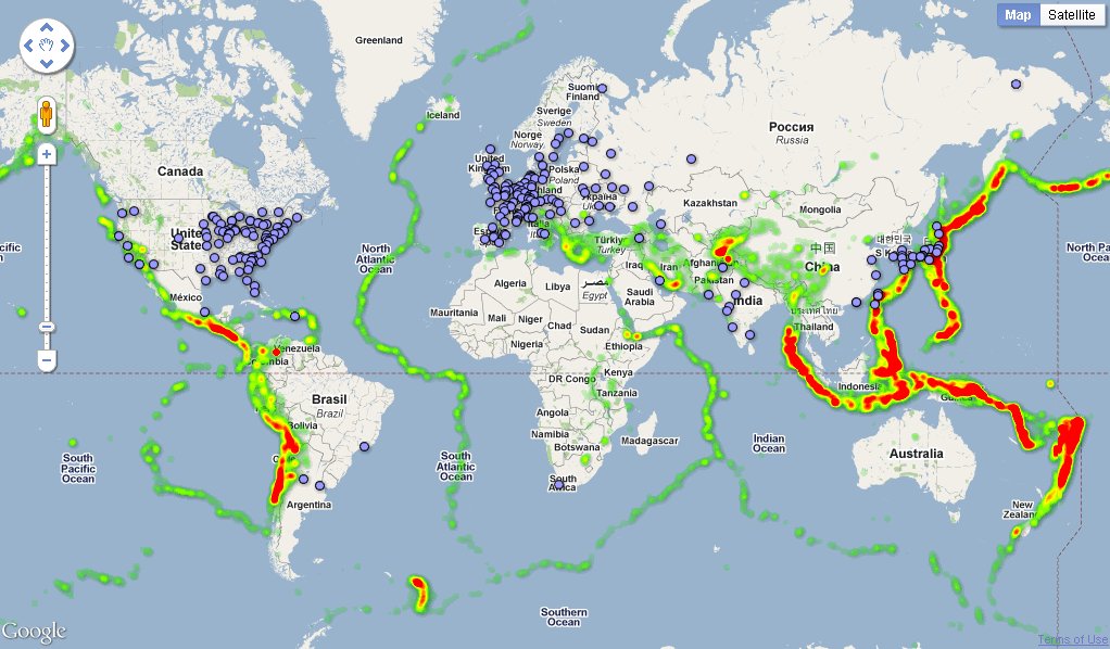 current seismic activity map