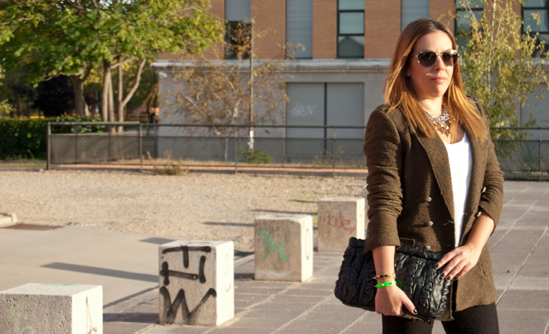 chaqueta tweed zara